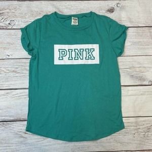 VS PINK Retired Everyday Tee Cuffed Sleeves M